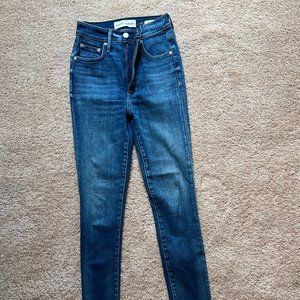 Denim Forum Lola High Rise Skinny Crop Jeans